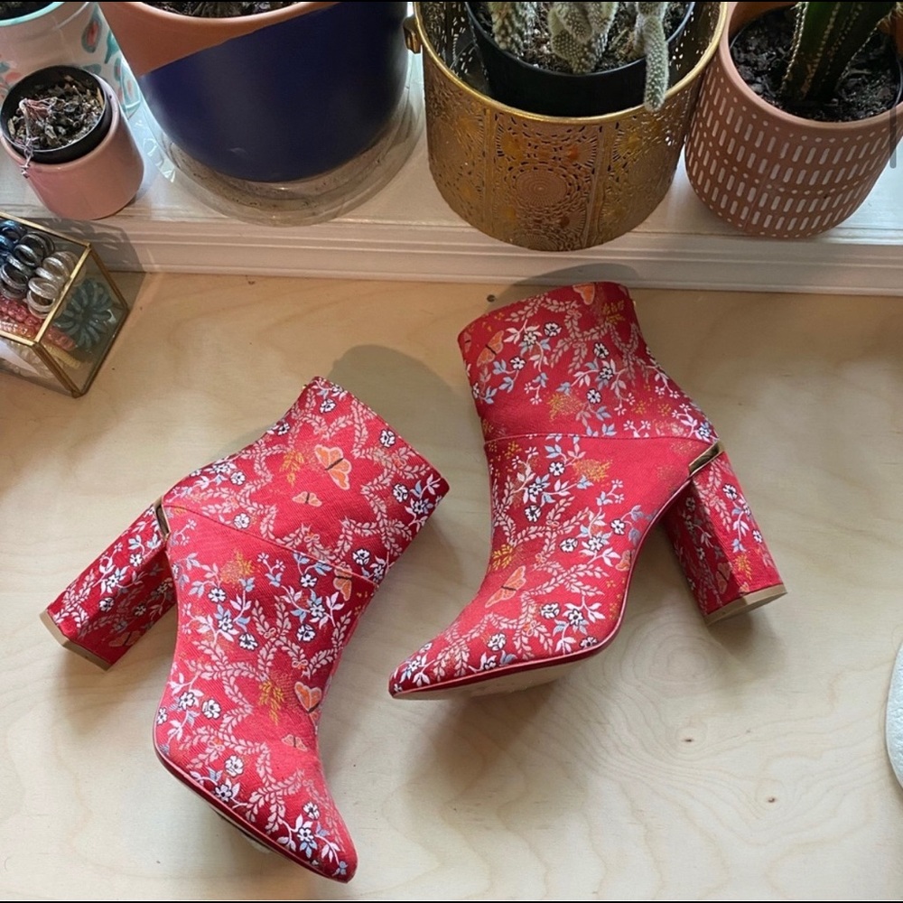 Ted baker embroidered ankle boots
